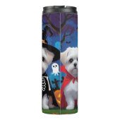 Maltese honden pompoen Halloween grappig Thermosbeker (Achterkant)