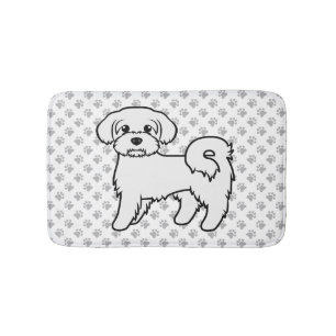 Maltese Illustratie van een Cute Cartoon Hond Badmat