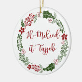 Maltese kerst met kerstmis, Il-Milied it-tajjeb Keramisch Ornament (Links)