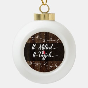 Maltese kerst met milde hitte-Tadzjiekse feestdag Keramische Bal Ornament