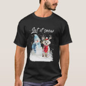 Maltese kerstman Snowman Xmas Pajama T-shirt (Voorkant)