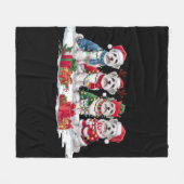 Maltese kerstmuts gewei elf kerstverlichting fleece deken (Voorkant (Horizontaal))