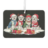 Maltese kerstmuts gewei elf kerstverlichting luchtverfrisser (Achterkant)