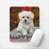 Maltese kerstpuppy muismat (Met muis)