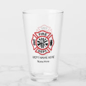 Maltese kruisbrandweerman glas (Achterkant)