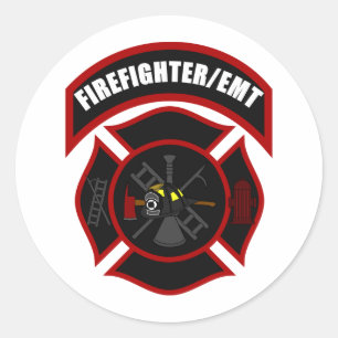 Maltese kruiser - brandweerman/EMT Ronde Sticker