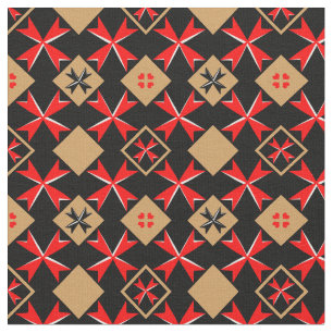 Maltese kruising en Malta vlag Trendy Fabric/mode Stof