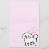 Maltese liefde (puppy cut) briefpapier (Voorkant)