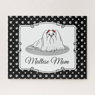 Maltese mam - Cute Hondenras Mam Cartoon Legpuzzel