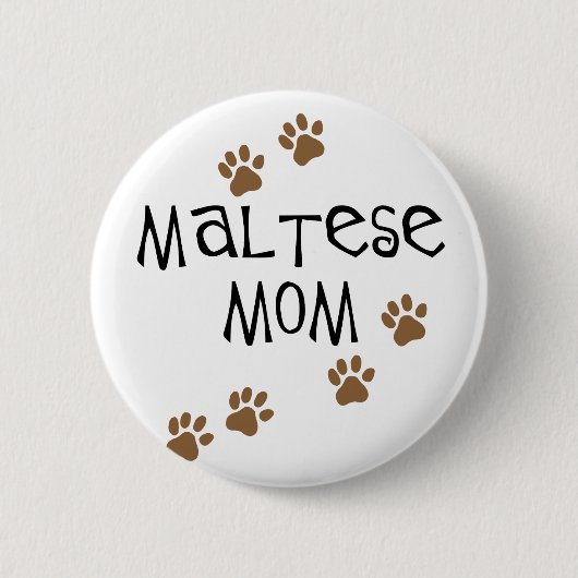 Maltese mam ronde button 5,7 cm (Voorkant)