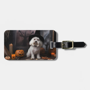 Maltese pompoenen Halloween eng Bagagelabel