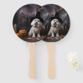 Maltese pompoenen Halloween eng Handwaaier (Voorkant en achterkant)