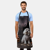 Maltese pompoenen Halloween eng Schort (Gedragen)