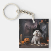 Maltese pompoenen Halloween eng Sleutelhanger (Voorkant)