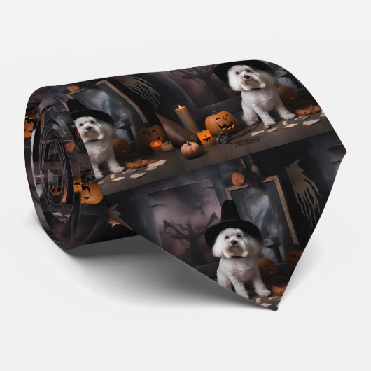Maltese pompoenen Halloween eng Stropdas (Opgerold)