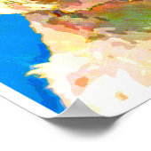 Maltese Pop Art Waterverf 18 x 24-inch Poster (Hoek)