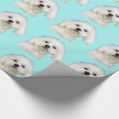 Maltese puppy cadeaupapier (Hoek)