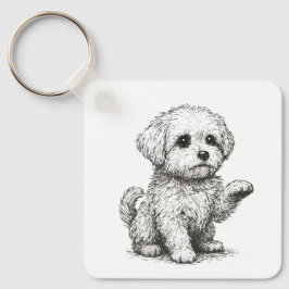 Maltese Puppy Sleutelhanger