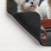 Maltese Sneeuwslee Kerst Decor Muismat (Hoek)