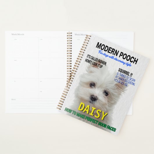 Maltese Terrier Parody Magazine Hoesje Planner (Display)