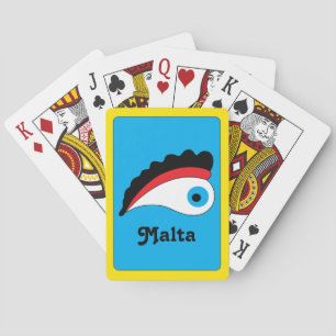 Maltese vakantie Malta Vist Boat Lucky Eye Pokerkaarten