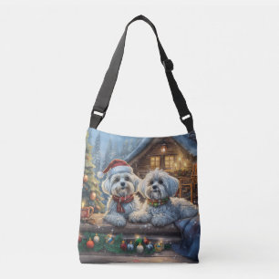 Maltese vakantie ontwerp door Rich AMeN Gill Crossbody Tas