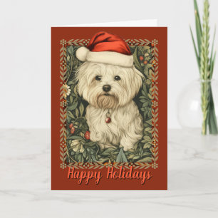 Maltese Vintage William Morris Christmas Kaart