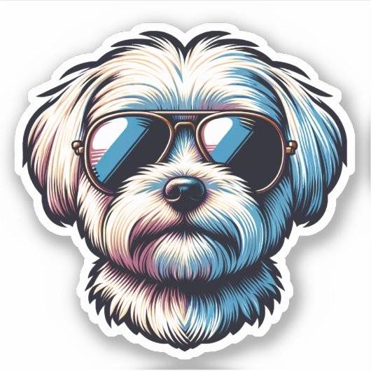 Maltese VinylSticker Sticker (Voorkant)