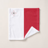 Maltese vlag bad handdoek (Wasdoekje)