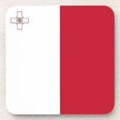 Maltese vlag bier onderzetter (Voorkant)