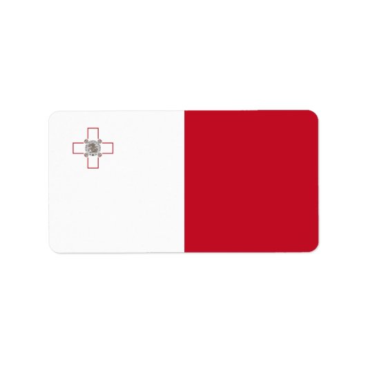 Maltese vlag etiket (Voorkant)
