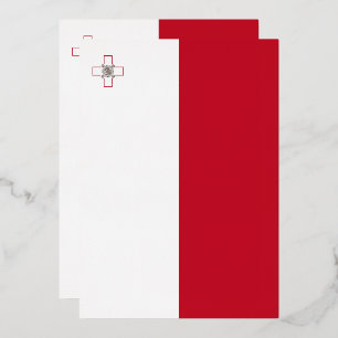 Maltese vlag folie uitnodiging