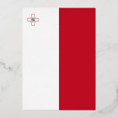 Maltese vlag folie uitnodiging (Achterkant)