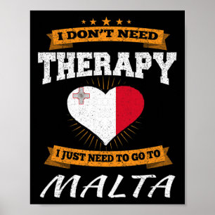 Maltese Vlag I Grappig Malta Vakantie Cadeau Poster