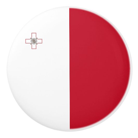 Maltese vlag keramische knop (Voorkant)