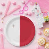 Maltese vlag papieren bordje (Feest)