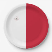 Maltese vlag papieren bordje (Voorkant)