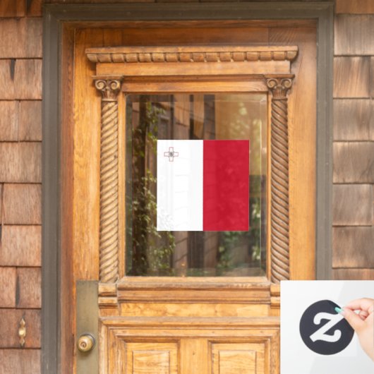 Maltese vlag raamsticker (Huis Deur)