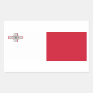 Maltese vlag rechthoekige sticker
