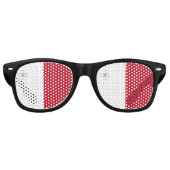 Maltese vlag retro zonnebril (Voorkant)