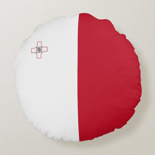 Maltese vlag rond kussen (Achterkant)