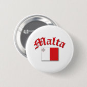 Maltese Vlag Ronde Button 5,7 Cm (Voorkant /achterkant)