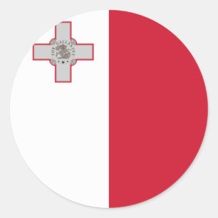 Maltese vlag ronde sticker