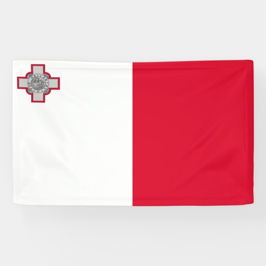 Maltese vlag spandoek (Horizontaal)