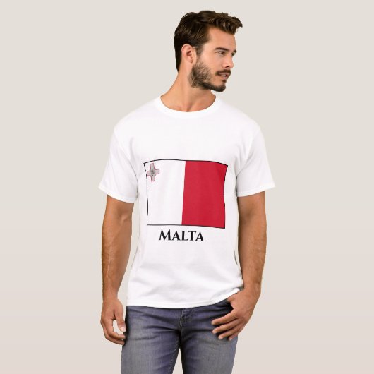 Maltese vlag t-shirt (Voorkant volledig)