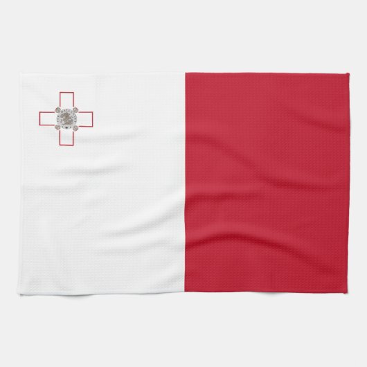 Maltese vlag theedoek (Horizontaal)