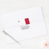 Maltese vlag vierkante sticker (Envelop)