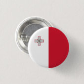 Maltese Vlag, Vlag van Malta Ronde Button 3,2 Cm (Voorkant /achterkant)