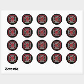 Maltese vlammende schedel Stickers (Vel)
