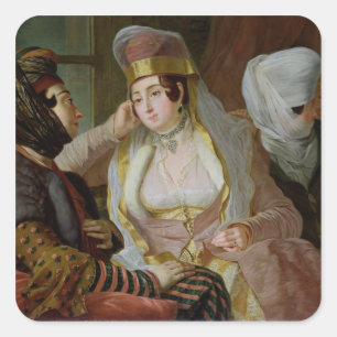 Maltese vrouwen vierkante sticker